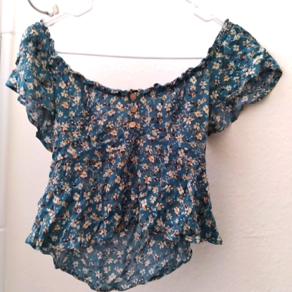 Blouse crop top with low ahoulders medium size - Picture 1 of 1